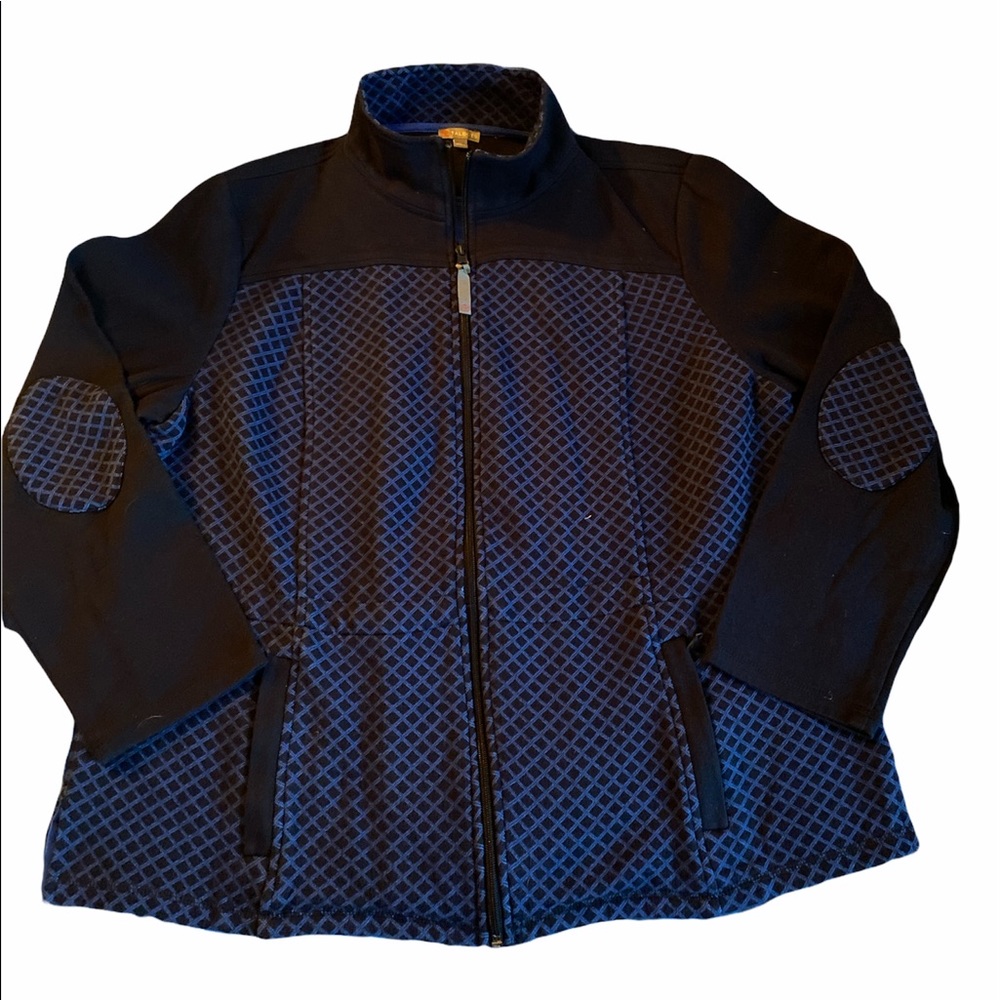 T By Talbots Navy Zippered Jacket - image 2